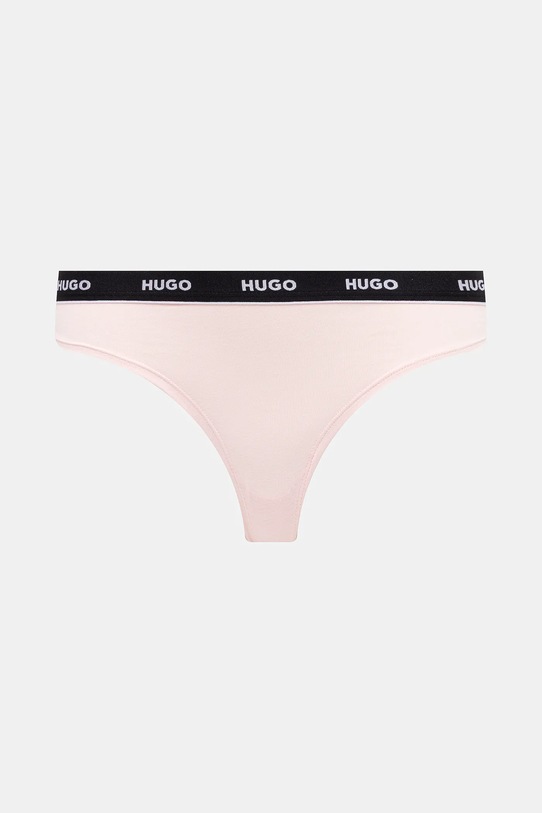 HUGO stringi 3-pack TRIPLET THONG STRIPE niebieski 50545680