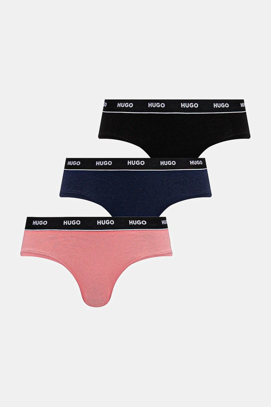 Kalhotky HUGO 3-pack kalhotky černá 50545694