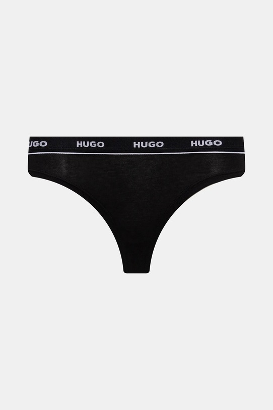 Odzież HUGO stringi bawełniane 3-pack TRIPLET THONG DESIGN 50545703 czarny