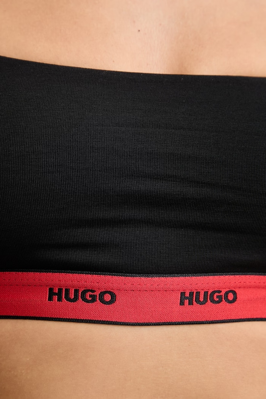 HUGO bustieră din bumbac cu elastan TWIN BRALETTE DESIGN 50545712