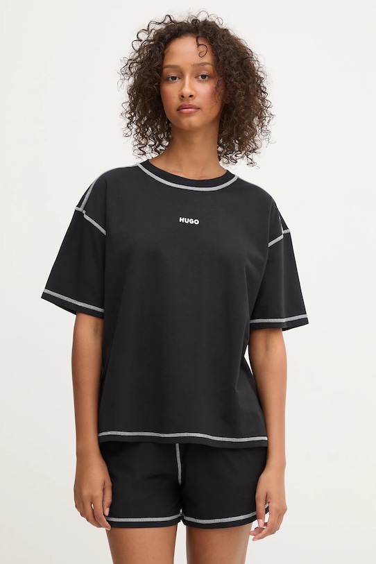 HUGO piżama dzianina czarny 50543530