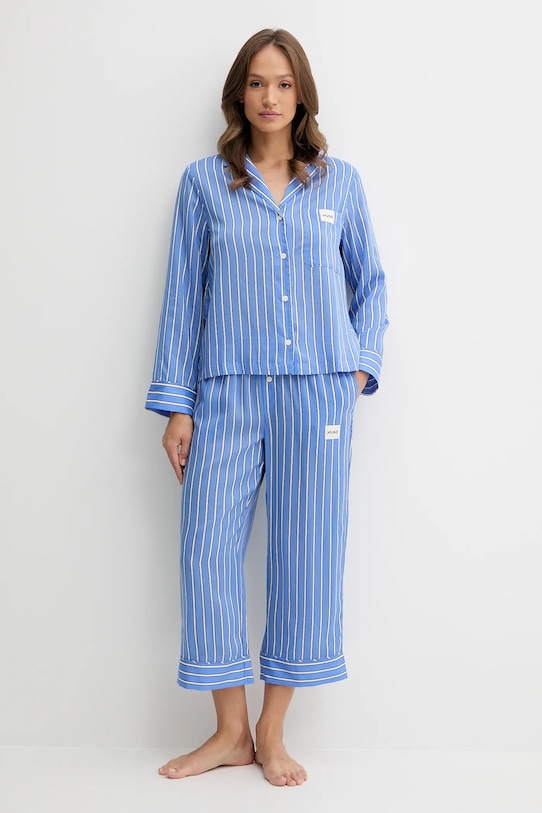 Pyžamová košeľa HUGO 50544173 modrá AW25