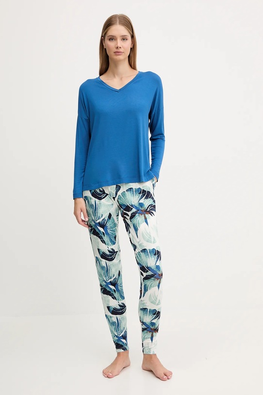 Chantelle longsleeve piżamowy LORAINE FNALJ0 niebieski AW25