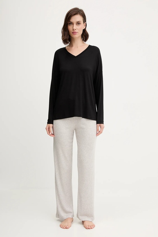 Chantelle longsleeve de pijama LORAINE FNALJ0 negru AW25