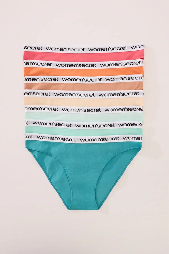 women'secret figi bawełniane 7-pack 4939031 pomarańczowy AW25