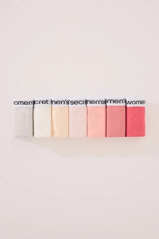 women'secret slip din bumbac 7-pack figi portocaliu 4939032