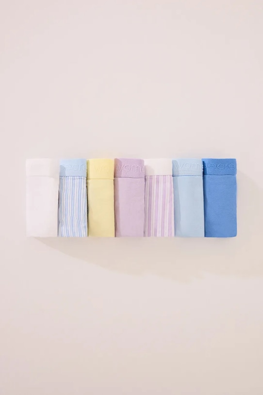 women'secret komplet bawełniany stringi niebieski 4939024