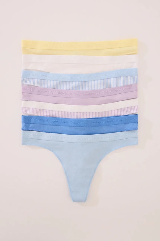 women'secret komplet bawełniany 4939024 niebieski AW25