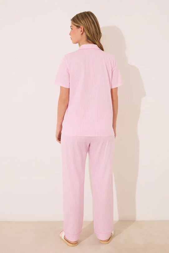 women'secret piżama bawełniana 3599228 różowy