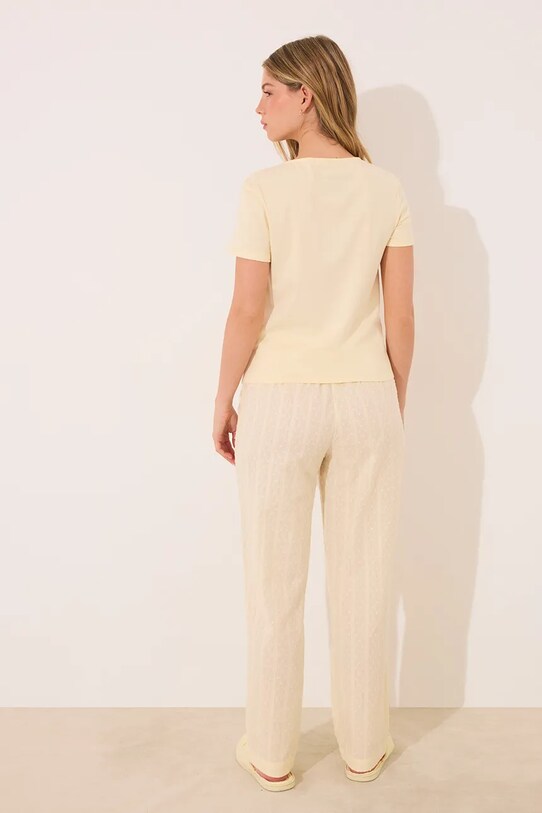 women'secret piżama bawełniana 3599231. żółty