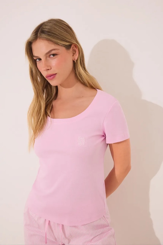 women'secret set de pijama de bumbac 3599221 roz AW25