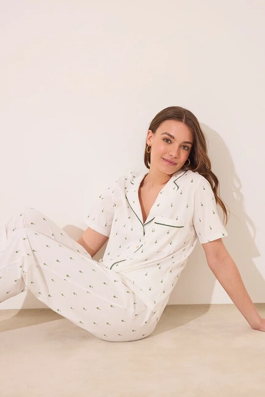 women'secret piżama bawełniana 3599200 biały