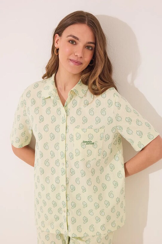 women'secret piżama bawełniana 3599199 zielony AW25