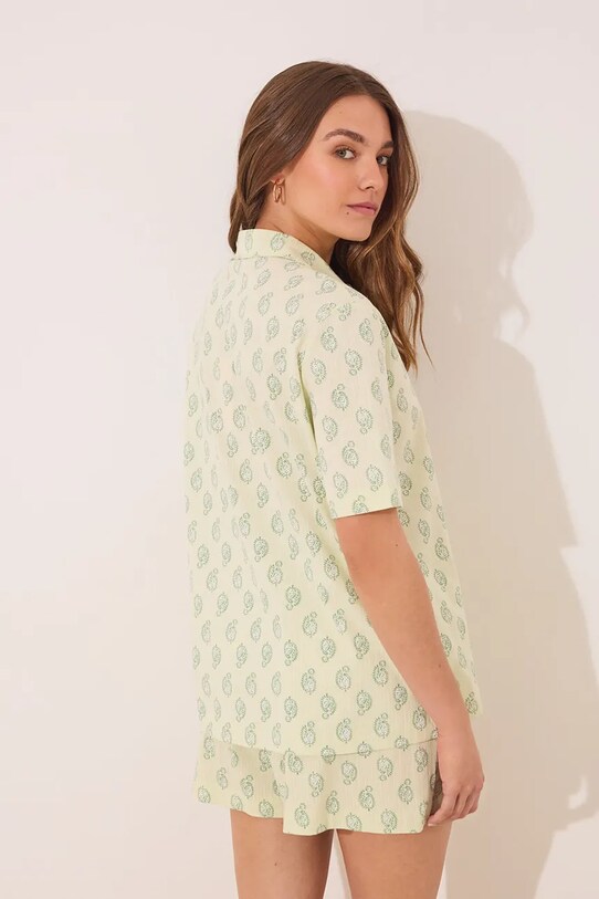 women'secret piżama bawełniana 3599199 zielony