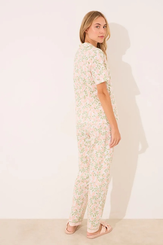 women'secret piżama bawełniana 3599217 różowy