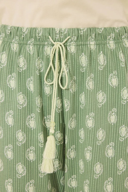 women'secret set de pijama de bumbac verde 3599211