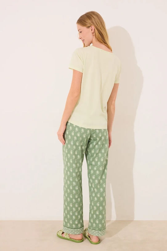 women'secret set de pijama de bumbac 3599211 verde