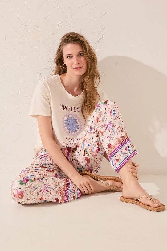 Pyžamové kalhoty women'secret 3709675 bílá