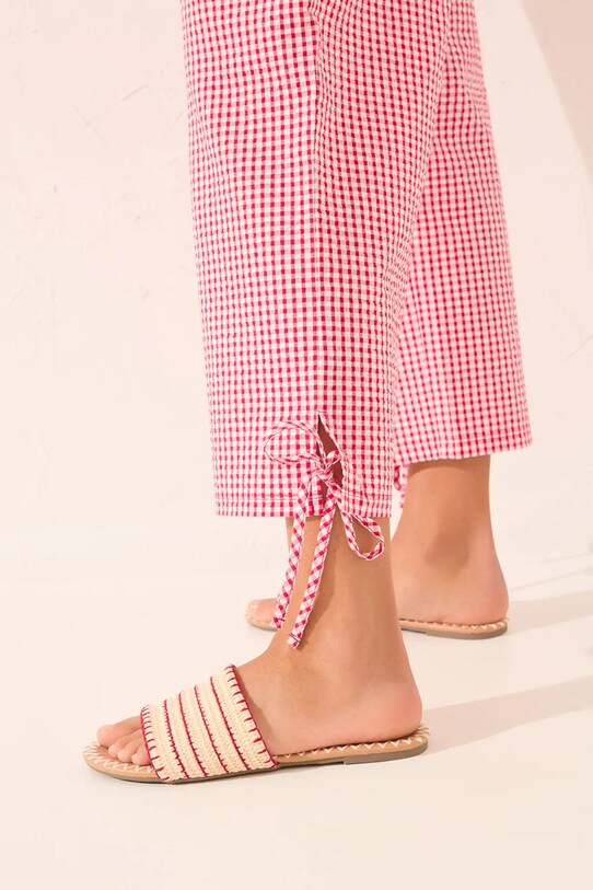 women'secret spodnie piżamowe bawełniane bordowy 3709664