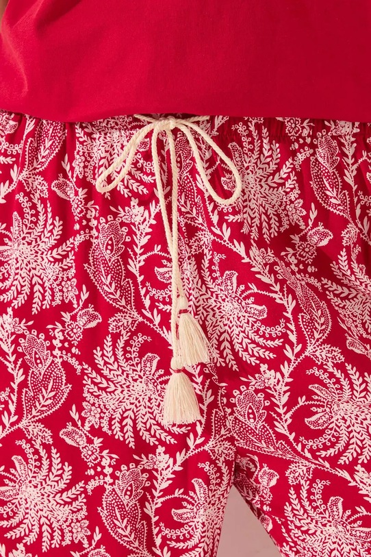 Odzież women'secret spodnie piżamowe 3709677 czerwony