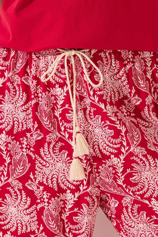 Odzież women'secret spodnie piżamowe 3709677 czerwony