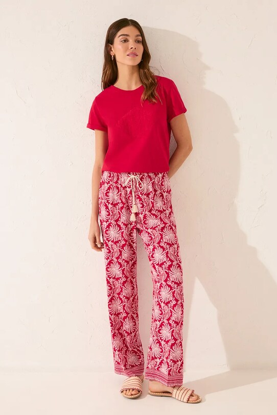 women'secret spodnie piżamowe bordowy 3709677