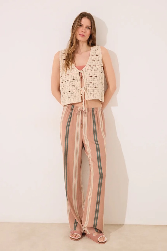 women'secret spodnie piżamowe 3709680 brązowy AW25