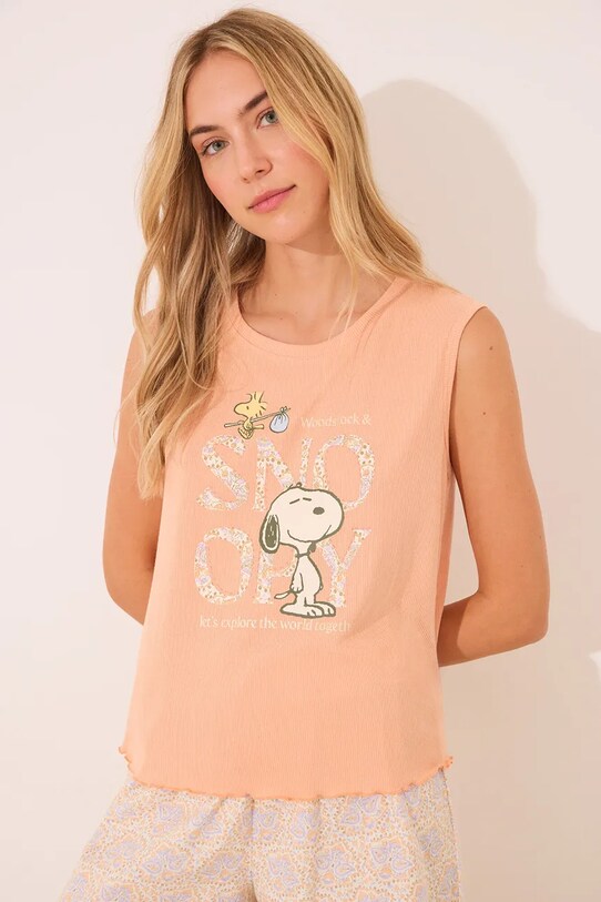 women'secret pizsama SNOOPY 3139890 narancssárga AW25