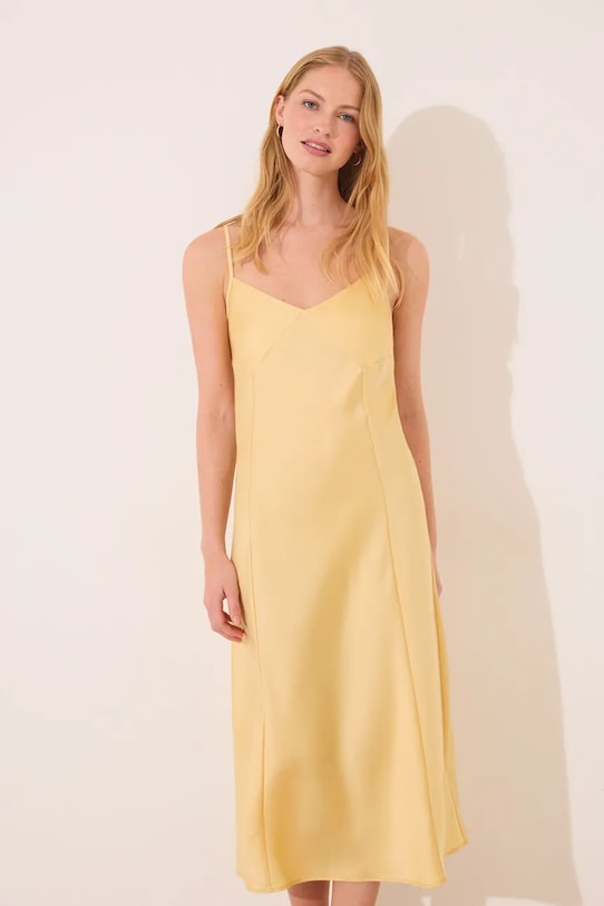 women'secret koszula nocna 3419159 żółty AW25