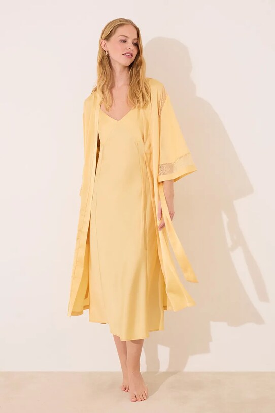 women'secret szlafrok żółty 2539004