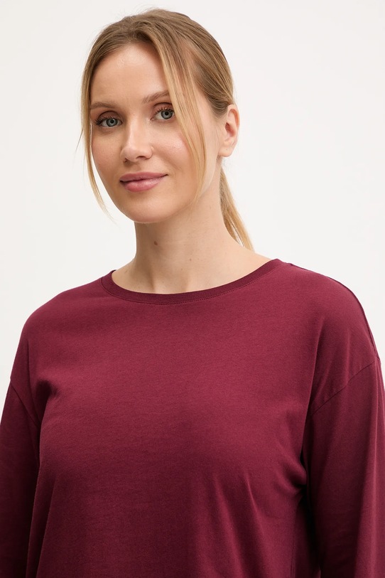 Βαμβακερές πιτζάμες United Colors of Benetton μπορντό 35VB3P048