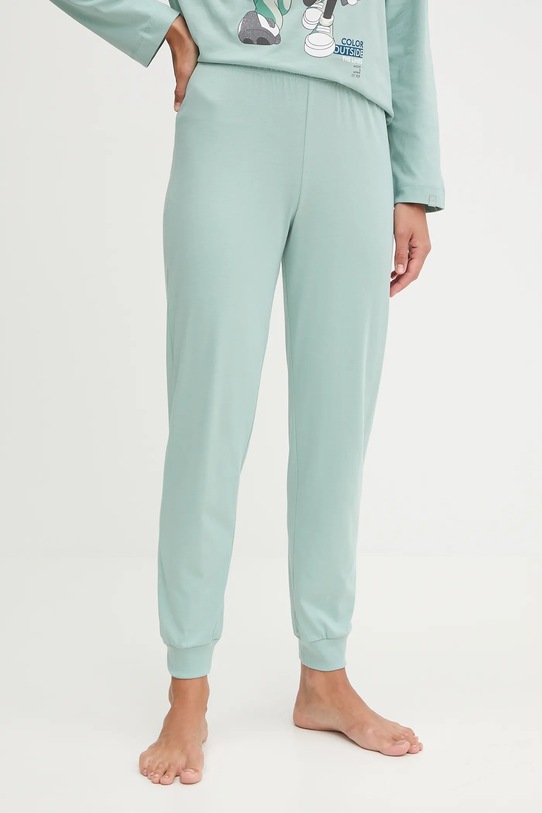 Одежда Хлопковая пижама United Colors of Benetton 30963P049 бирюзовый