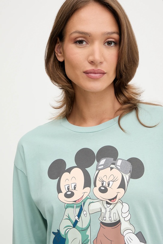 Хлопковая пижама United Colors of Benetton бирюзовый 30963P049