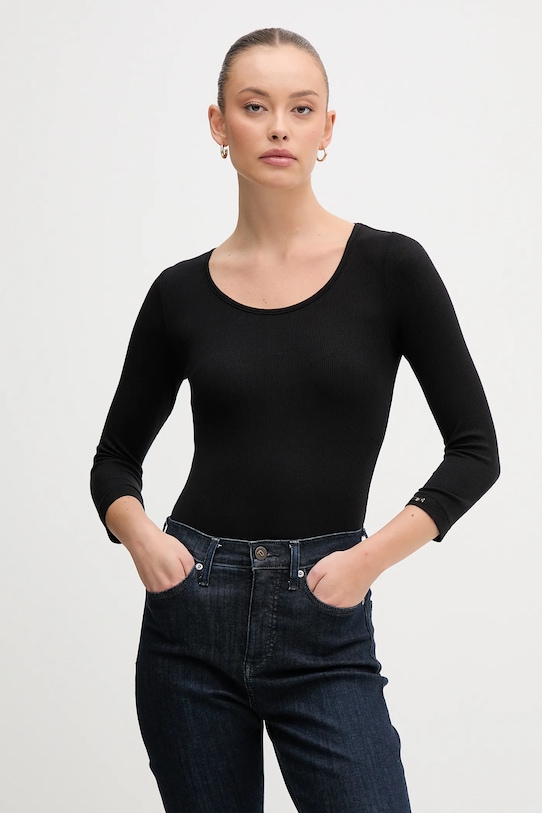 Боді United Colors of Benetton slim чорний 3P2Y3B005
