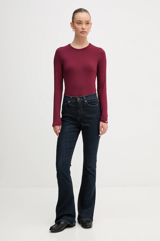 United Colors of Benetton body z domieszką kaszmiru 3LRU3B004 bordowy AW25