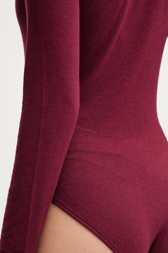 United Colors of Benetton body z domieszką kaszmiru 3LRU3B004 bordowy