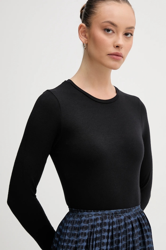 United Colors of Benetton body z domieszką kaszmiru czarny 3LRU3B004