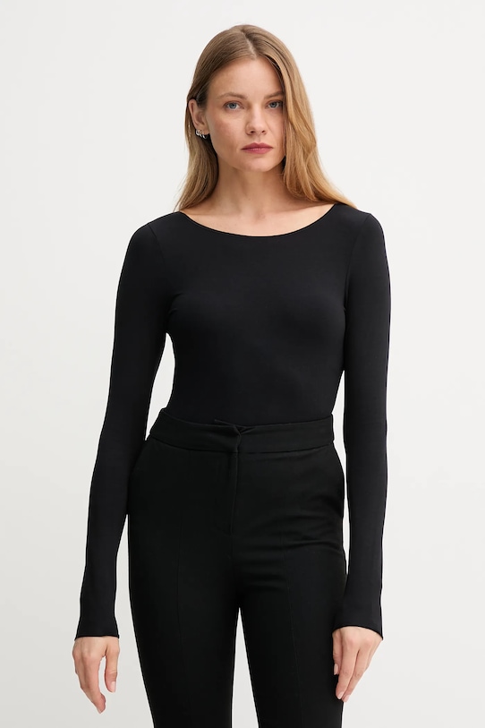 United Colors of Benetton body z elastanem czarny 3ZQM3B003