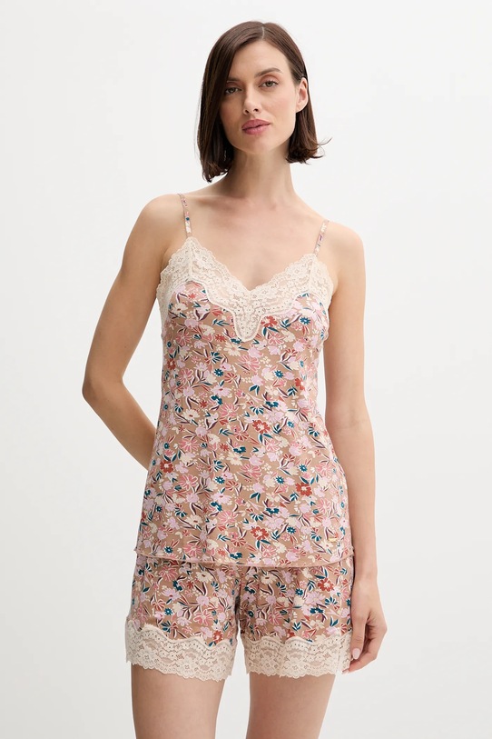 United Colors of Benetton szorty piżamowe 3RKC3900W beżowy AW25