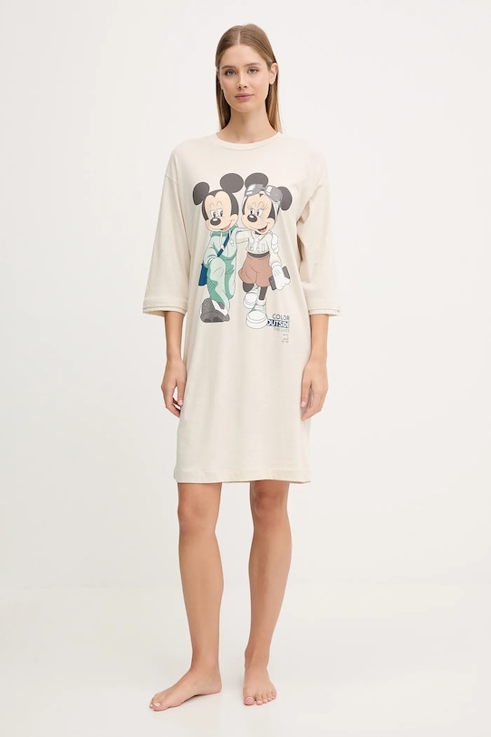 United Colors of Benetton cămașă de noapte camasa de noapte bej 3Y5E3C01G