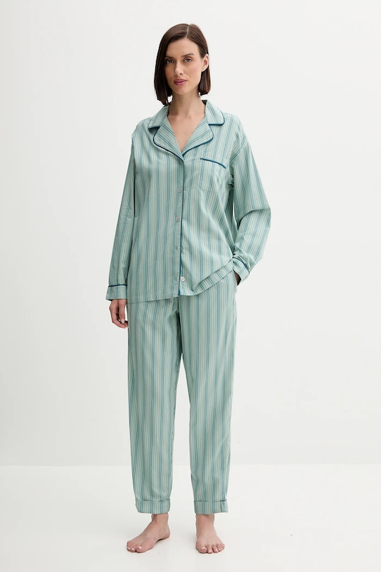 United Colors of Benetton pantaloni de plajă din bumbac 4MYG3F00M turcoaz AW25