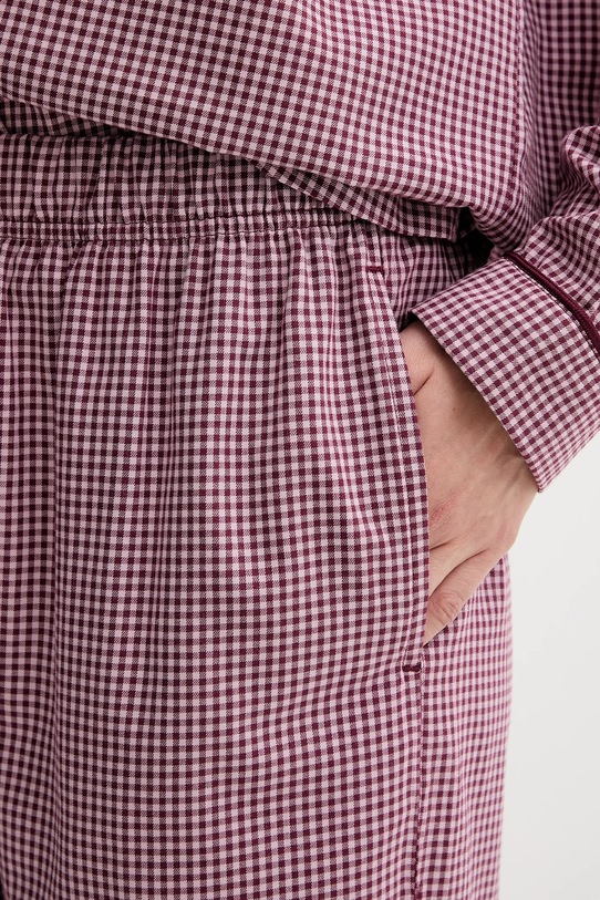 United Colors of Benetton pantaloni de plajă din bumbac burgundia 4MYG3F00M