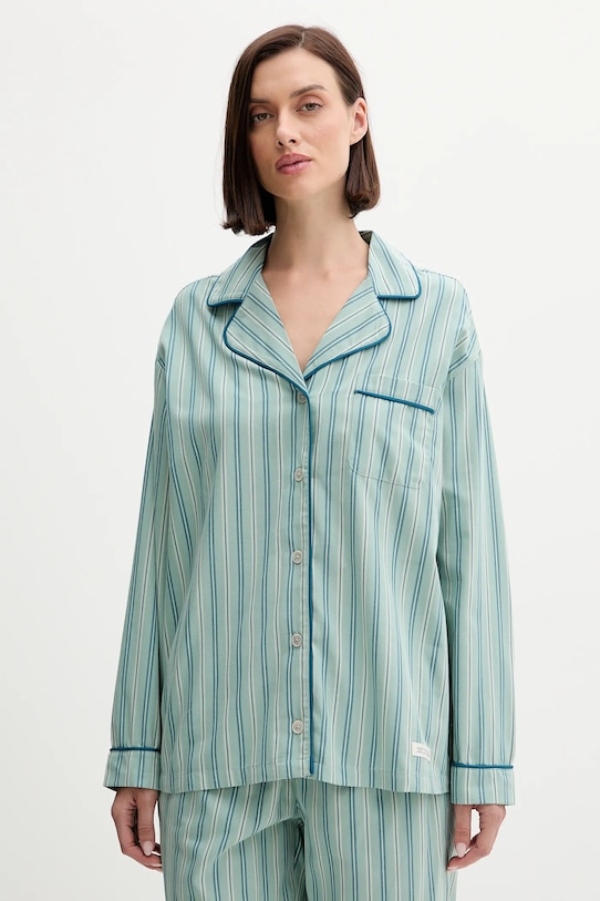 Pyžamová košeľa United Colors of Benetton vrchný tyrkysová 4MYG3M00D