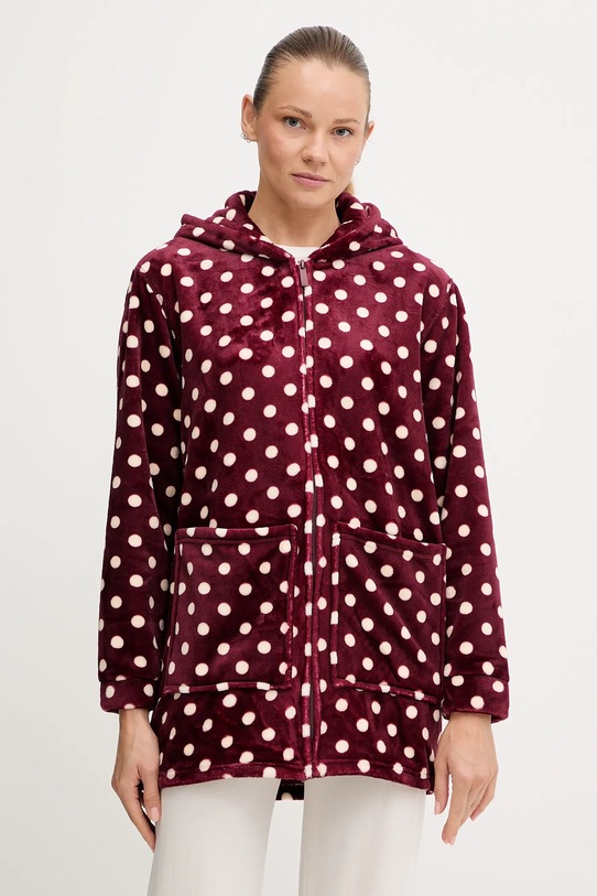 Kućni ogrtač United Colors of Benetton Planet friendly bordo 6FK81800U