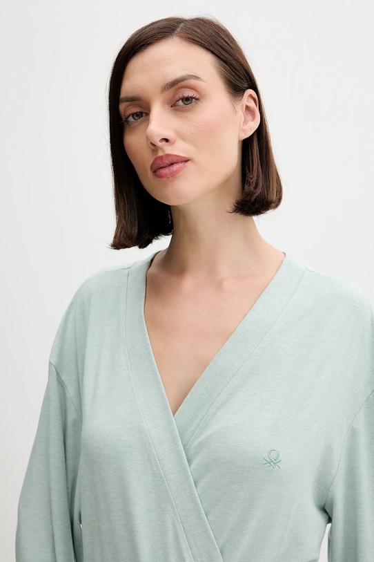 Odzież United Colors of Benetton szlafrok 6TEV1C00D turkusowy