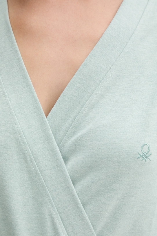 United Colors of Benetton szlafrok turkusowy 6TEV1C00D