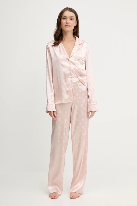 Піжама Guess SYLVIE тканина рожевий O5BX05.W4732