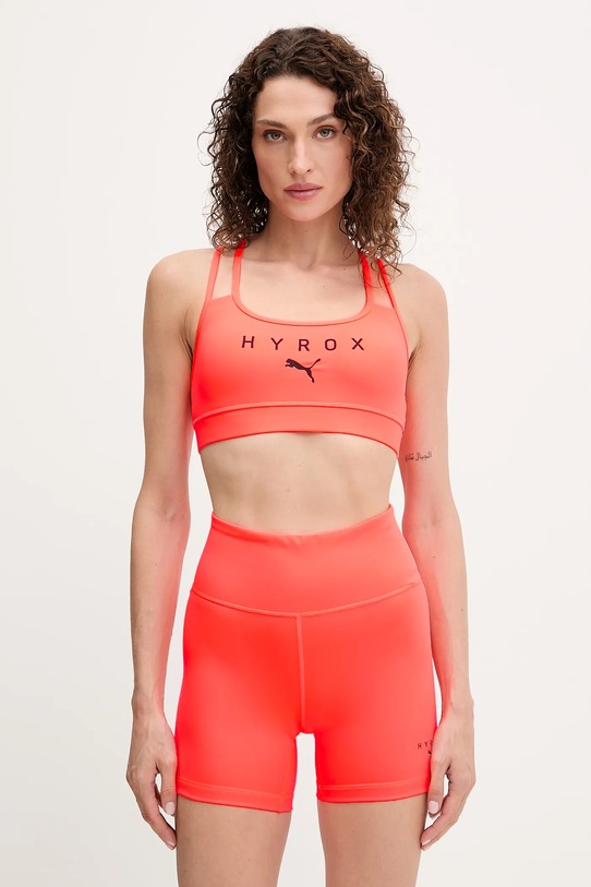 Puma biustonosz sportowy PUMA x HYROX pomarańczowy 527161
