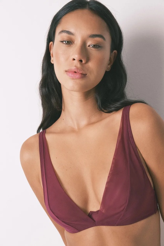 women'secret biustonosz tkanina bordowy 7912794.797.799