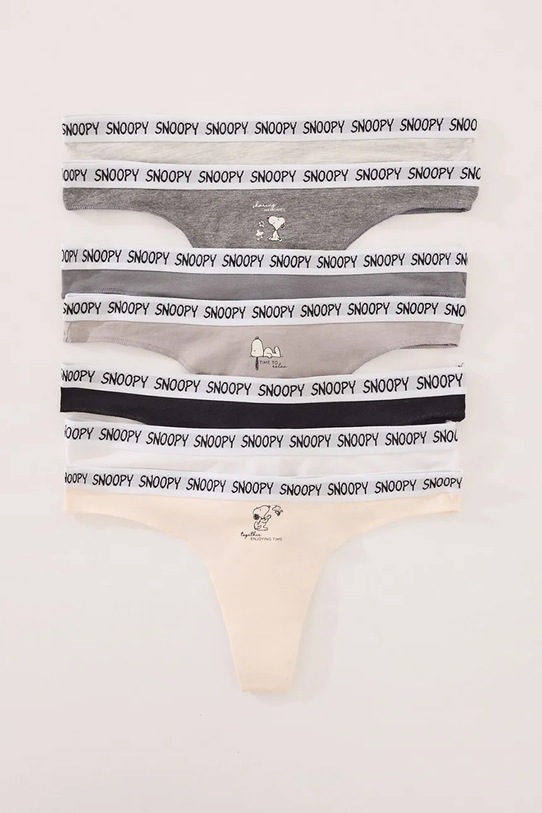 women'secret stringi 7-pack 4932646 szary AW25